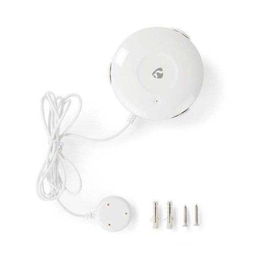 Detector de fugas de agua Nedis WIFIDW10WT Wi-Fi Inalámbrico/Alámbrico 115 cm Extensor Notificación Push