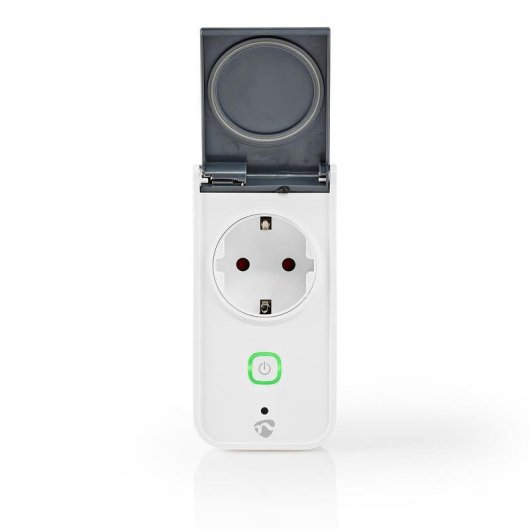 Enchufe Inteligente Nedis WIFIPO120FWT Wi-Fi Control por Voz y Estadísticas de consumo
