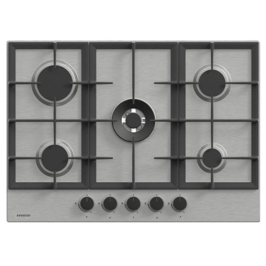 Piano cottura gas Infiniton 76AGX51 5 Fuochi Acciaio Inox Ghisa Wok Triple Corona