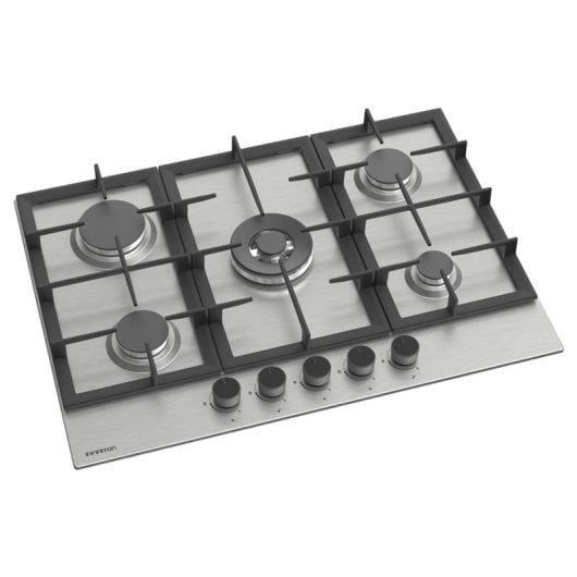 Piano cottura gas Infiniton 76AGX51 5 Fuochi Acciaio Inox Ghisa Wok Triple Corona