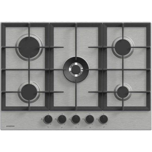 Placa Infiniton 76AGX51 5 queimadores inox Wok tripla coroa autoignição