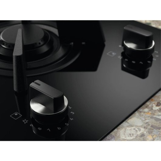 Placa de cocción Electrolux KDI641723K 60cm Combi Gas-Inducción 4 zonas integrada negro