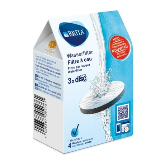 Filtro MicroDisc Brita Pack 3 Recambio Original Reduce Cloro PFAS Micropartículas