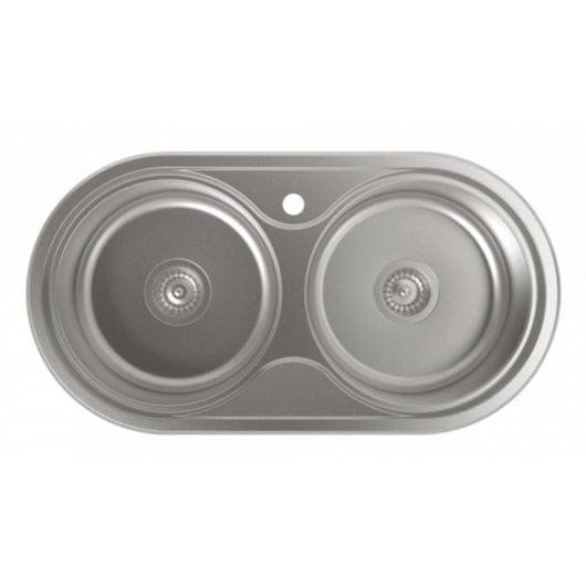 CATA R-2 AG lavabo avec 2 cuvettes en acier inoxydable 35,7 cm