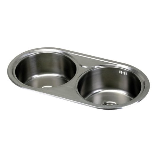 CATA R-2 AG lavabo avec 2 cuvettes en acier inoxydable 35,7 cm