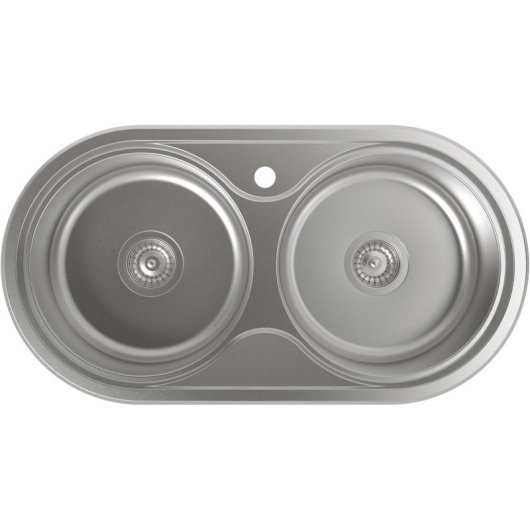 CATA R-2 AG lavabo avec 2 cuvettes en acier inoxydable 35,7 cm