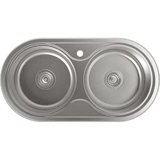 CATA R-2 AG lavabo avec 2 cuvettes en acier inoxydable 35,7 cm