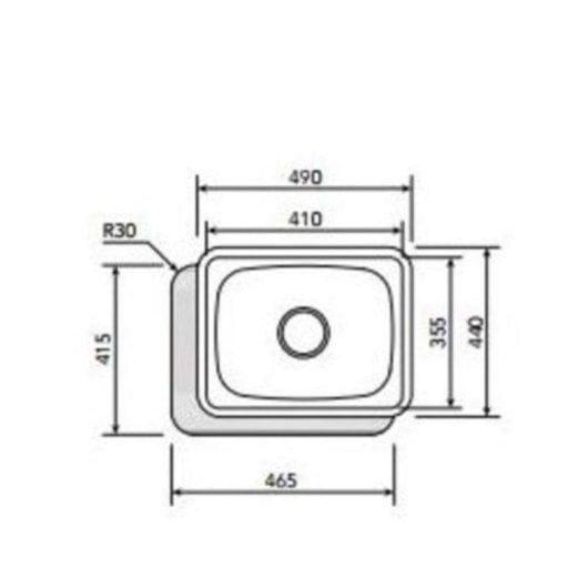 Fregadero Cata CSS 1 Acero Inoxidable AISI 304 49x44 cm Fondo Absorbente