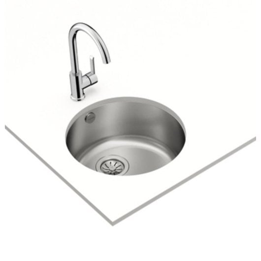 Fregadero Teka BE Ø390 Acero Inoxidable Bajo Encimera 45cm Redondo 1 Seno 180mm