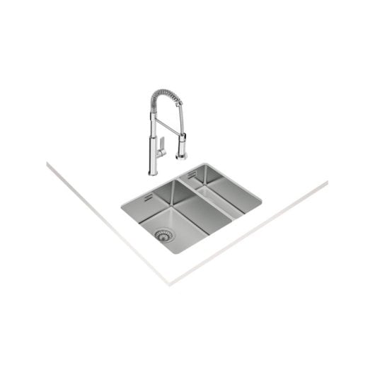 Évier Teka Be Linea RS15 2C 580 Acier Inoxydable 2 Cuves Capacité XXL Design Moderne