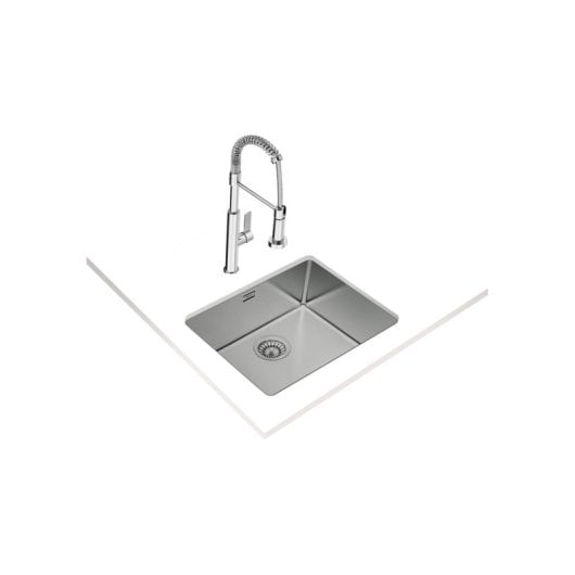 Fregadero Teka Be Linea RS15 50.40 Bajo Encimera Acero Inoxidable 1 Seno 54x44x20cm