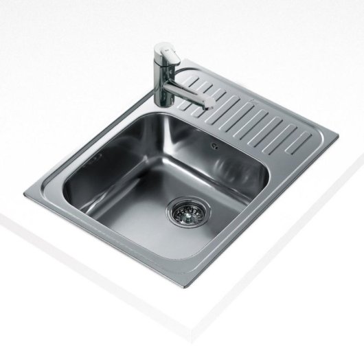 Teka Classic 1C Évier Encastré Rectangulaire Acier Inoxydable 1 Bac 406 x 406 mm