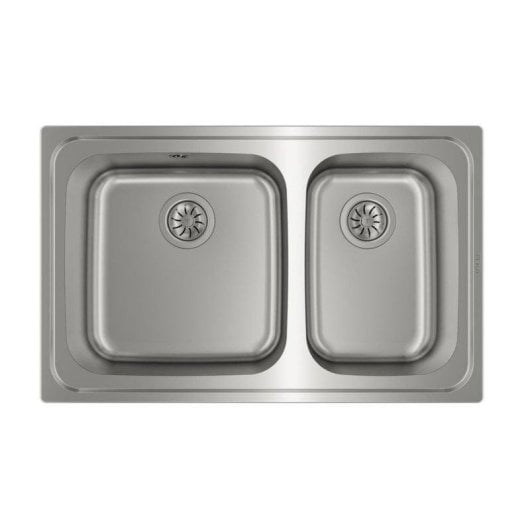 Évier Teka Classic 2C 80 Acier Inoxydable 2 Bacs Insonorisé 860x500x190 mm