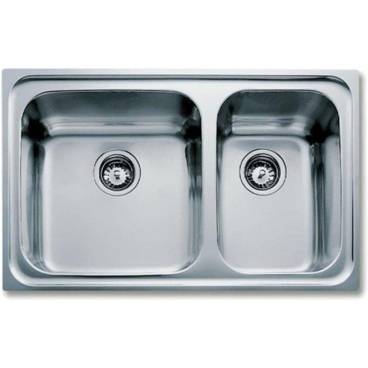Évier Teka Classic 2C 80 Acier Inoxydable 2 Bacs Insonorisé 860x500x190 mm