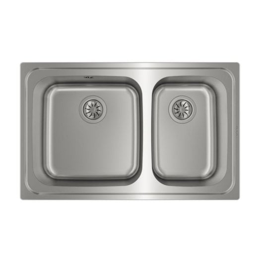 Évier Teka Classic 2C 80 Acier Inoxydable 2 Bacs Insonorisé 860x500x190 mm