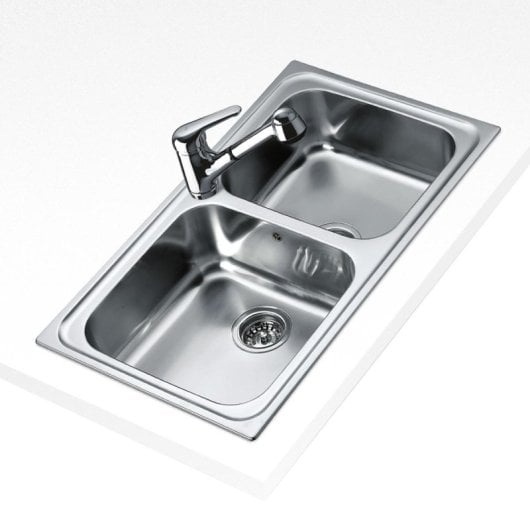 Fregadero Teka 10119021 Acier Inoxydable Semicírculo 2 Cubetas 75 ans de Garantie