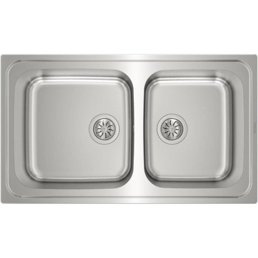 Fregadero Teka 10119021 Acier Inoxydable Semicírculo 2 Cubetas 75 ans de Garantie