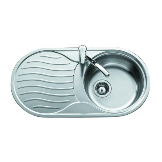 Évier Teka DR 80 1C 1E Acier Inoxydable 45cm Circular avec Égouttoir