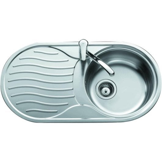 Évier Teka DR 80 1C 1E Acier Inoxydable 45cm Circular avec Égouttoir
