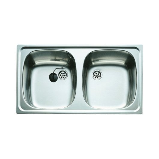 Fregadero Teka E/50.2C Acciaio Inox 18/10 2 Vasche 50.8 mm Scarico Fregadero Teka E/50.2C Acciaio Inox 18/10 2 Vasche 50.8 mm Scarico