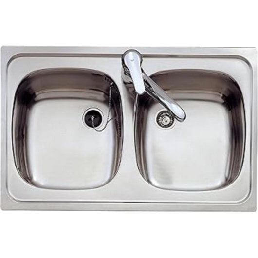 Fregadero Teka E/50.2C Acciaio Inox 18/10 2 Vasche 50.8 mm Scarico Fregadero Teka E/50.2C Acciaio Inox 18/10 2 Vasche 50.8 mm Scarico