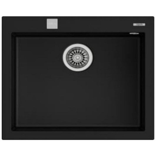 Fregadero Teka Forsquare 50.40 TG Tegranite+ Negro 1 Cubeta 500x500mm Desagüe Automático