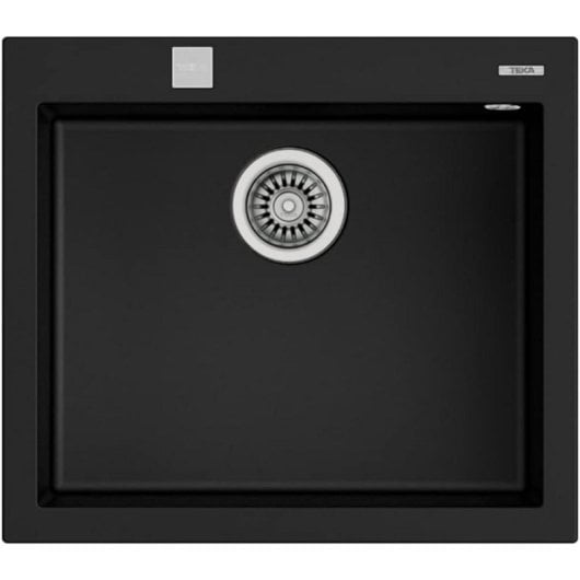 Fregadero Teka Forsquare 50.40 TG Tegranite+ Negro 1 Cubeta 500x500mm Desagüe Automático