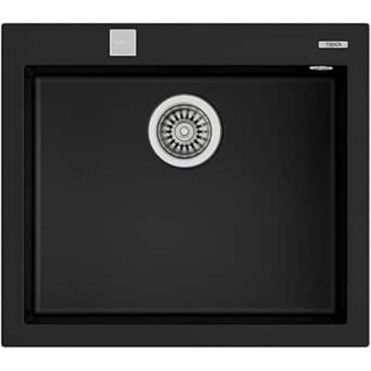 Fregadero Teka Forsquare 50.40 TG Tegranite+ Negro 1 Cubeta 500x500mm Desagüe Automático