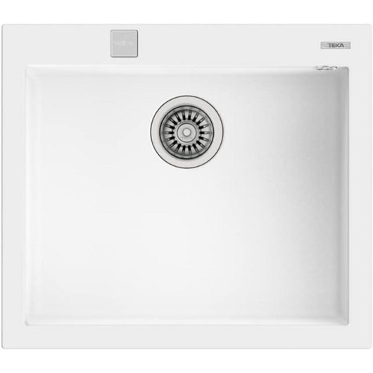 Fregadero Teka Tegranite Forsquare 50.40 TG Blanc 1 Cuve 570 x 500 mm