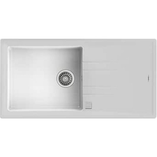 Fregadero Teka Stone 60 L-TG 1C 1E Blanco Tegranite+ Cubeta Grande y Escurridor