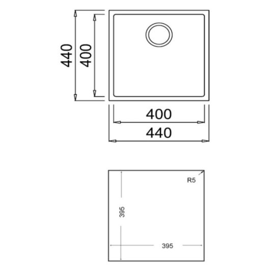 Fregadero Teka Square 40.40 TG Blanco 1 Cubeta Tegranite+ 440x440 mm Fregadero Teka Square 40.40 TG Blanco 1 Cubeta Tegranite+ 440x440 mm