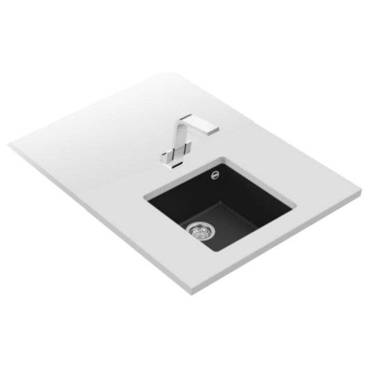 Fregadero Teka Square 40.40 TG Tegranite+ Negro 1 Cubeta Bajo Encimera 400x400mm