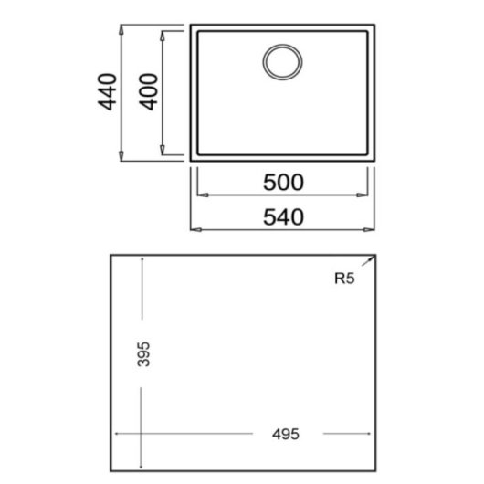 Fregadero Teka Square 50.40 Tegranite+ 1 cuve Rectangulaire Noir Mueble 60 cm