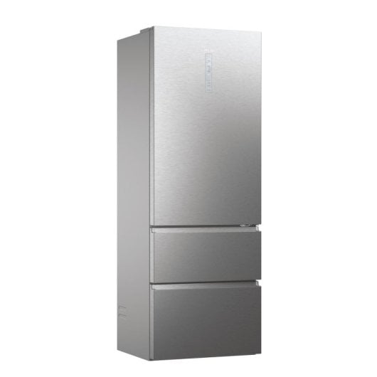Frigorífico Haier Combi 2.00m 486L Classe D Inox Zona Fresca 10kg/24h