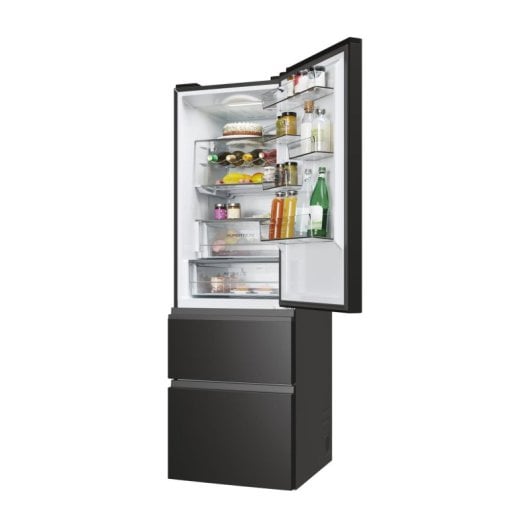 Frigorífico Haier Combi 185cm 360L D Negro No Frost Cajones 3D Air Surround Fresher Techs