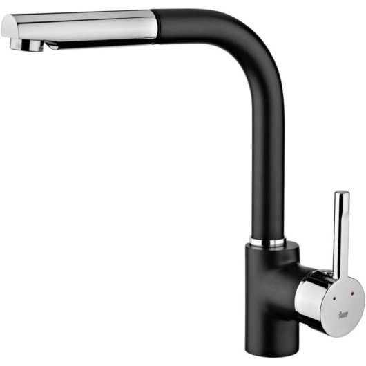 Grifo de cocina Teka Ark 938 N negro acero inoxidable caño extraíble antihuella