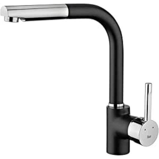 Grifo de cocina Teka Ark 938 N negro acero inoxidable caño extraíble antihuella