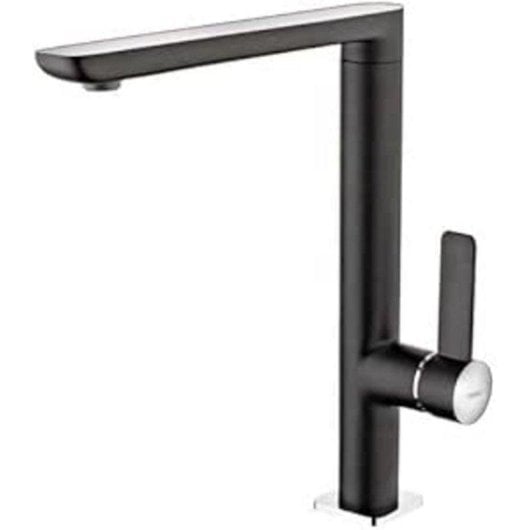 Grifo Cocina Teka FO 915 NC Negro Acero Inoxidable Caño Alto Giratorio Monomando