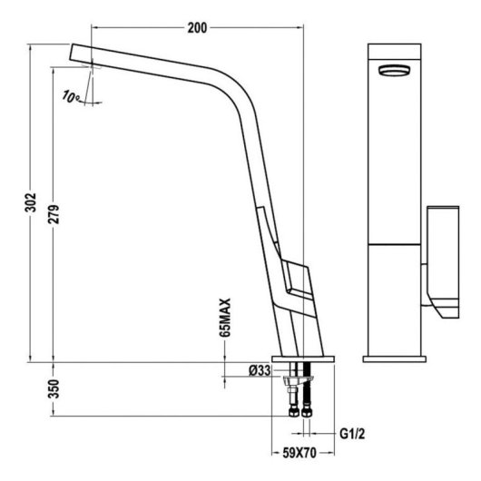Küchenarmatur Teka IC 915 BLACK Metall Schwarz 30,2 cm Küchenarmatur Teka IC 915 BLACK Metall Schwarz 30,2 cm