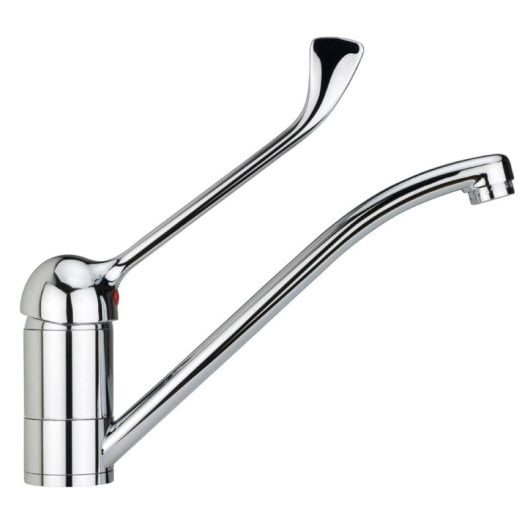 Robinet de Cuisine Teka MED 913 Chromé Ergonomique avec Poignée Unique et Bec Pivotant