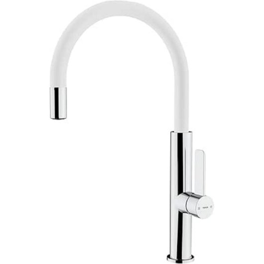 Grifo de Cocina Teka TOP FOT 995 Blanco Caño Retirable Instalación Easy Fix Palanca 3/8"
