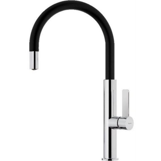 Grifo de cocina Teka FOT 995 Negro Caño Giratorio Monomando Instalación Easy Fix