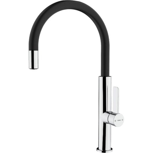 Grifo de cocina Teka FOT 995 Negro Caño Giratorio Monomando Instalación Easy Fix