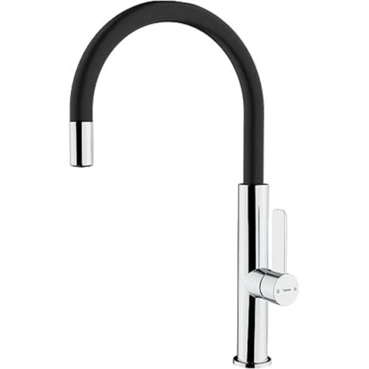 Grifo de cocina Teka FOT 995 Negro Caño Giratorio Monomando Instalación Easy Fix