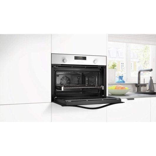 Horno eléctrico Balay 3CB5159B3 47L Cristal blanco con Aqualisis y Raíles Flex