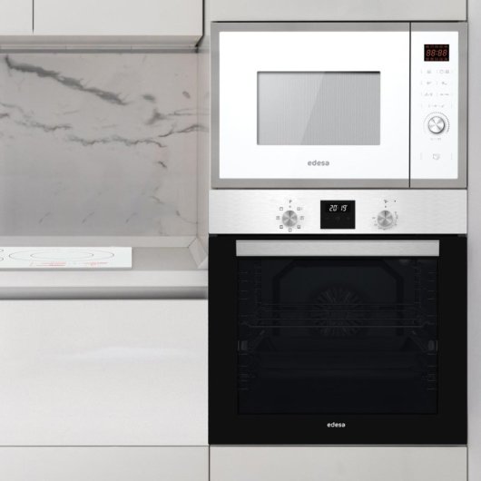 Horno eléctrico Edesa EOE-6040 X 80L Inox Negro 7 programas limpieza AquaClean