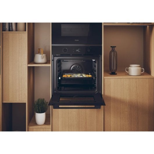 Four électrique Haier ID Series 2 H6 ID2P5B3YTB 78L Noir avec nettoyage pirolitique et connectivité Wi-Fi