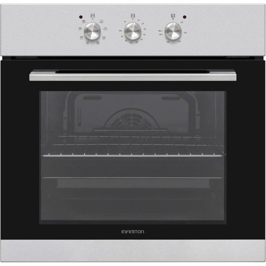 Horno elétrico Infiniton B698 70L Inox 3000W multifunções com temporizador mecânico