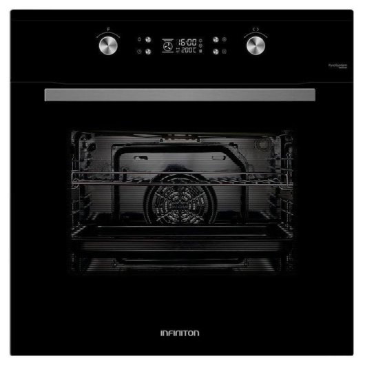Horno Multifunción Infiniton P709FB 70L 60cm Pirolítico A Vapor Grill Cristal Black