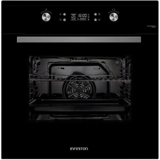 Horno Multifunción Infiniton P709FB 70L 60cm Pirolítico A Vapor Grill Cristal Black